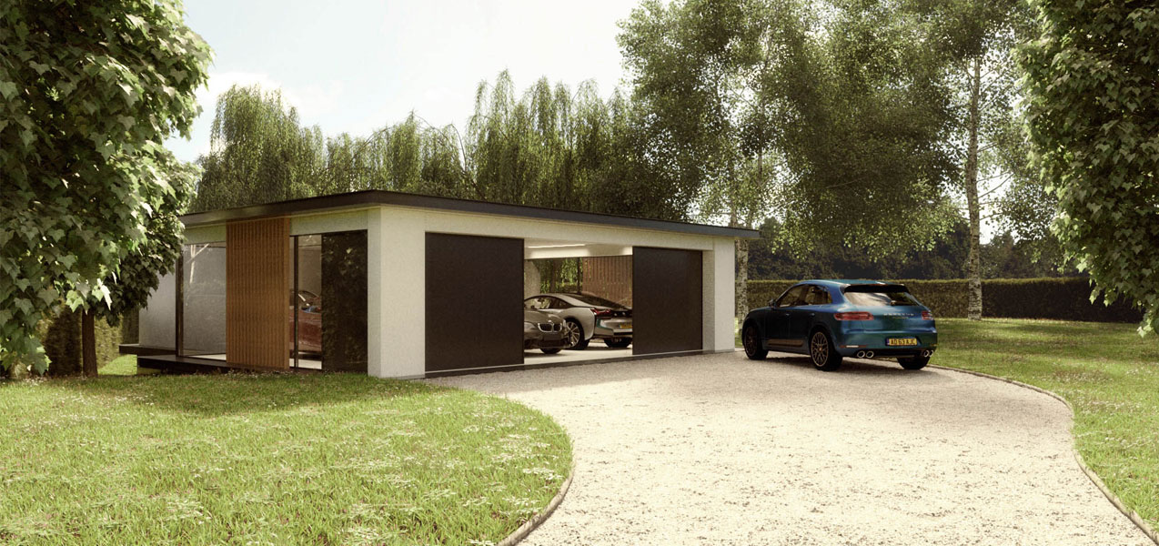 Car collectors private garage